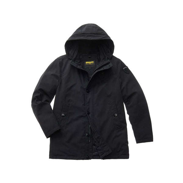 Blauer Parka corto Parka Uomo Chester con cappuccio Nero A24 - BLAUERBLUK03035005553 - 999 - M - Francavilla Moda